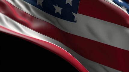 Fototapeta premium American Flag Wave Close Up for Memorial Day or 4th of July.. Created with generative AI