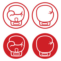 Modern vector flat design simple minimalist logo template of boxing club academy championship vector for brand, emblem, label, badge. Isolated on white background.