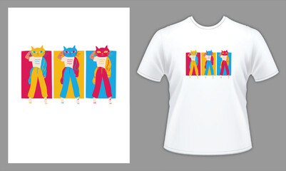 Cat Front t shirt, t-shirt and apparel trendy design, elegant and classic design source, vectors for T-shirts designs, graphics resource for t shirt, t shirt graphics resource, t shirts vectors, t shi