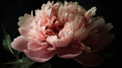 timeless grace of a peony close-up. AI generated