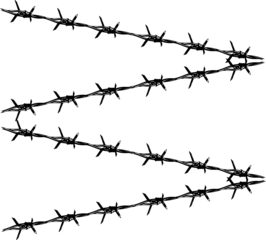 barbed wire vector silhouette zigzag
