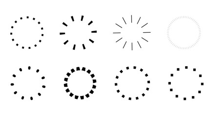 Simple round frames. Vector design elements sets.
