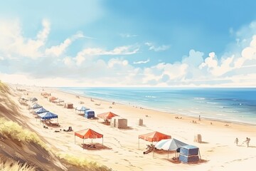 Fototapeta premium beach and sea, ai generative