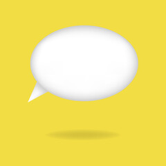 Vector 3d speech bubble. White message dialog balloon. 3d chat icon. Talking box or chatting box.