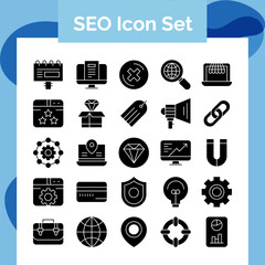 Icons for seo and web optimization. for websites and mobile websites and apps.