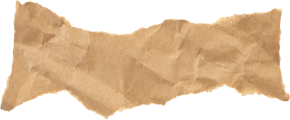 Brown Cardboard paper piece isolated on white background