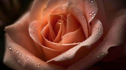 The delicate petals of a rose. AI generated