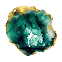 Emerald Crystal, Geode transparent, transparent background PNG, with Generated AI technology