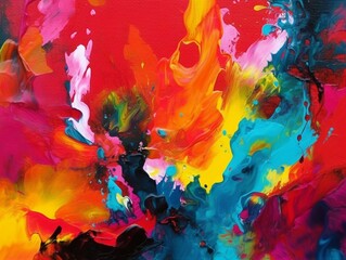 Fototapeta na wymiar Vibrant and Colorful Abstract Art Paintings | Generative AI