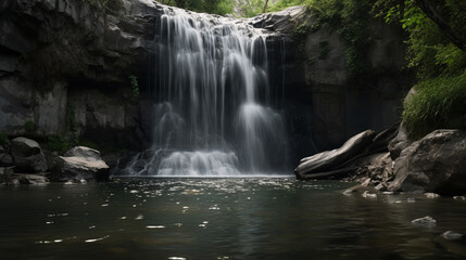 Fototapeta premium waterfall background, front view