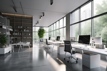 modern office interior, ai generative