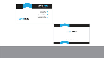 Double-sided creative business card template. Portrait and landscape orientation. Horizontal and vertical layout. Vector illustration.