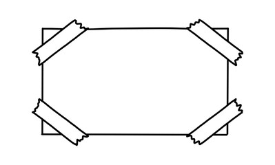 Doodle frames. Rectangle hand drawn borders. Squared ornament frame for sketchbook or bullet journal. Vector collection