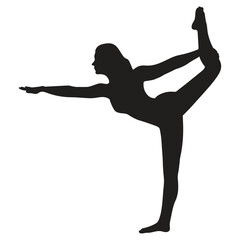 A female model jumping. silhouettes illustration