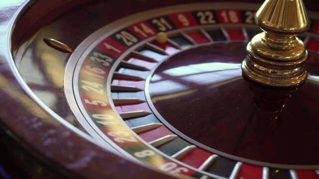 Roulette in the casino close up. Gambling, betting.