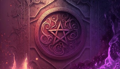 A Magical Background in the Arcane Sorcery Mastery Style - Mysterious Arcane Magic Wallpaper - Stylish Vintage Retro Ancient Sorcery Backdrop Texture - Created with Generative AI technology