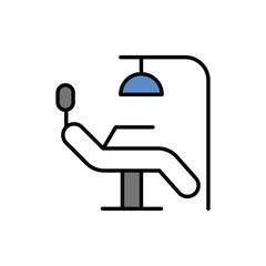 dentist chair icon vector stock.