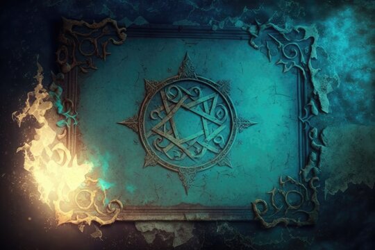 A Magical Background in the Arcane Sorcery Mastery Style - Mysterious Arcane Magic Wallpaper - Stylish Vintage Retro Ancient Sorcery Backdrop Texture - Created with Generative AI technology