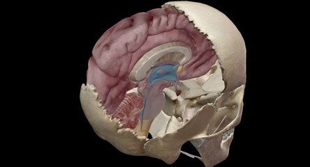 The floor of the cranial cavity is divided into three distinct d