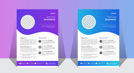 Modern Flyer Design Template. Corporate Flyer Design. Creative And Luxury Flyer Design Template.