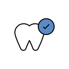 tooth care icon vector stock.