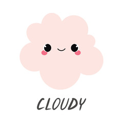 Vector Illustration Of Cartoon Cloud
