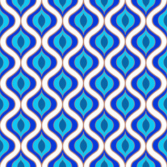 blue  ocean geometric seamless pattern