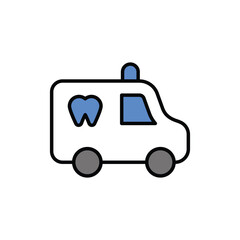 emergency dentist icon vector stock.