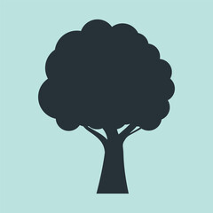 Tree silhouette Icon, Vector
