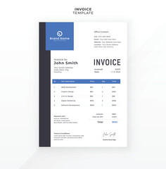 Modern creative invoice template design