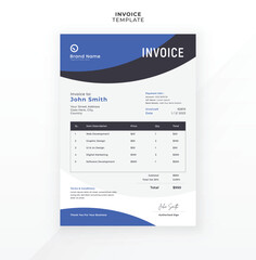 Modern creative invoice template design