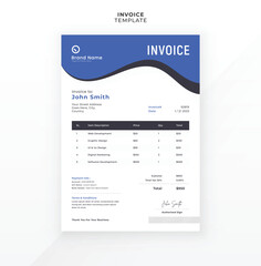 Modern creative invoice template design