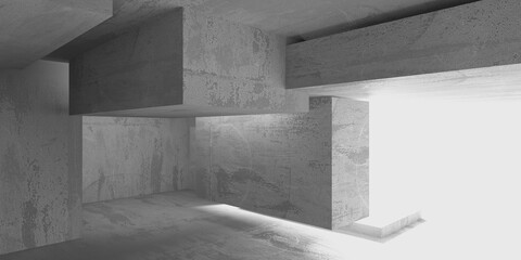 Obraz na płótnie Canvas Abstract empty modern interior. Concrete walls