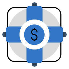 An icon design of financial buoy 
