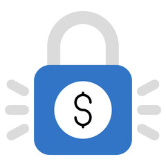 A premium download icon of financial security 