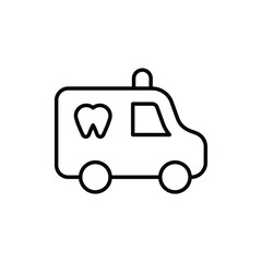 emergency dentist icon vector stock.