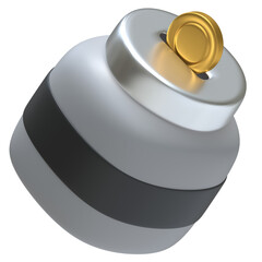 Coin jar 3d icon