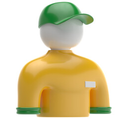 Delivery guy 3d icon