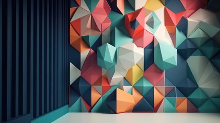 Designer Background with Iconic symbols and Soft color, generative ai