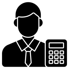 Modern design icon of accountant 