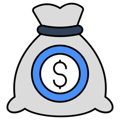 A perfect design icon of money bag