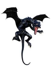 Fototapeta premium 3D Rendering Fairy Tale Dragon on White