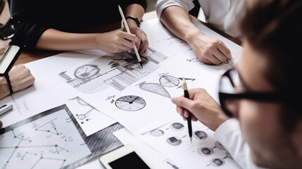 Business concept with team close up