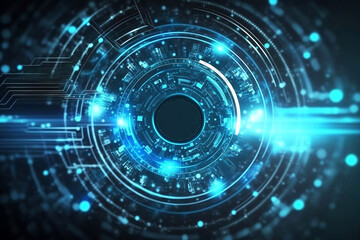 Obraz premium Digital Glow. Abstract Illustration with Light and Digital Background