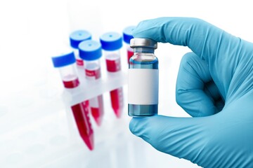 Bottle of Vaccine in doctor hands in hospital