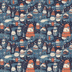 Seamless winter pattern