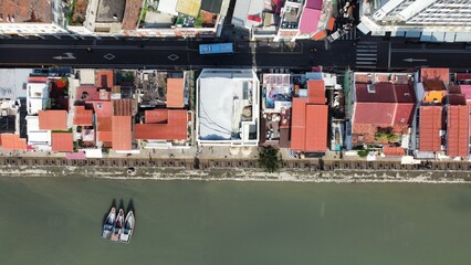 Fototapeta na wymiar Aerial View of City Buildings