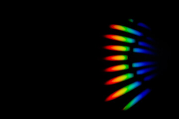 Prism Rainbow Specs on black Background Overlay