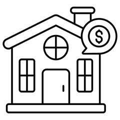 Premium download icon of home savings