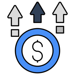 Conceptualizing design icon of inflation 